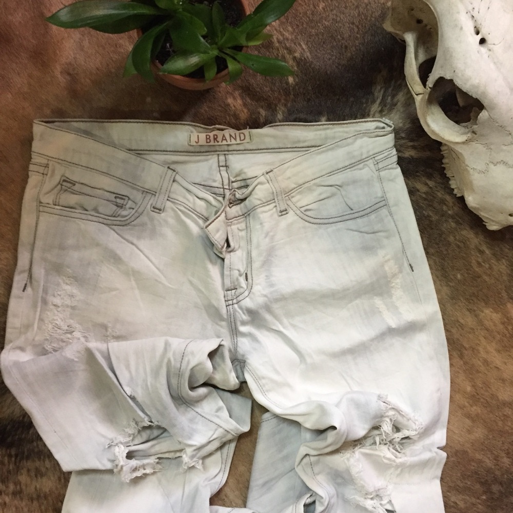 J Brand jeans distressed zombie low rise pencil